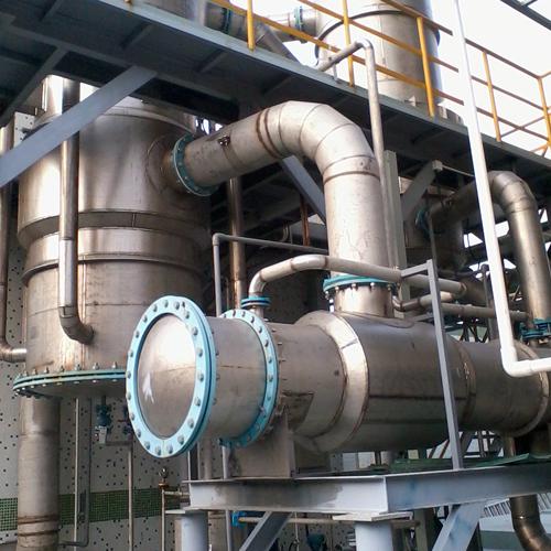 两级压缩机串联用于强制循环蒸发结晶工艺